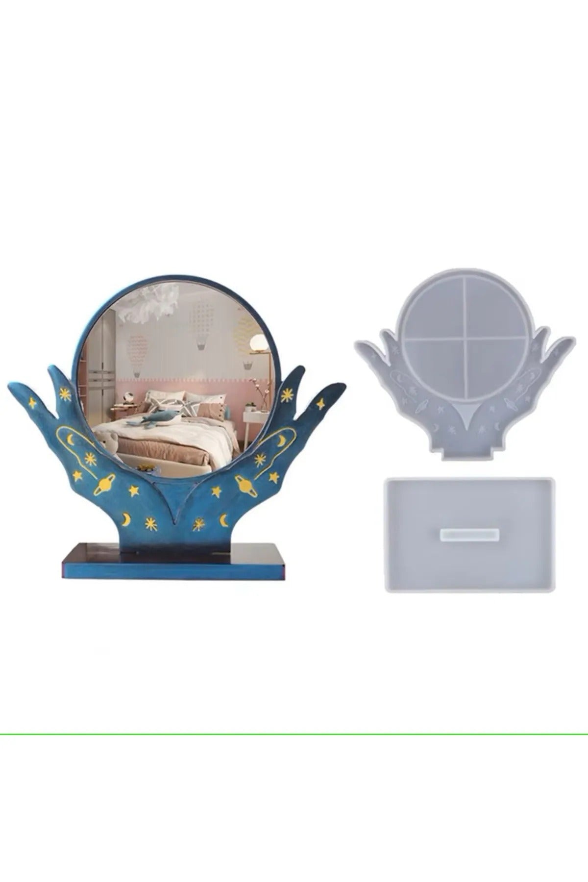 Epoksi Kalıbı Ayaklı Makyaj Aynası Kalıbı