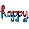 Gökkuşağı Happy Birthday Folyo Balon