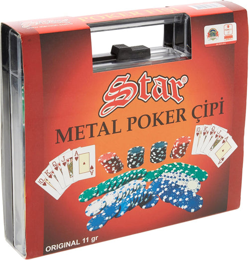 Çantalı Lüks Poker Çipi 100'lük - Poker Seti - Poker Fişi - Poker Çipi - Poker Kağıdı-oyun Seti