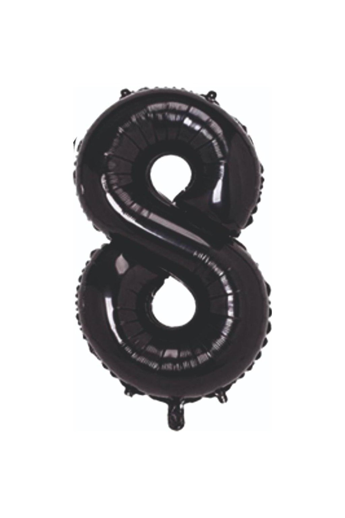 Folyo Balon 8 Rakamı Helyum Balon 76 Cm Siyah Renk