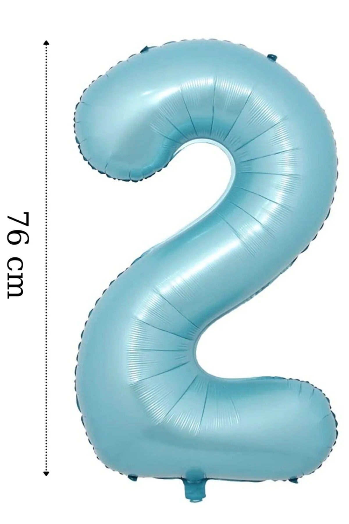 Folyo Balon 2 Rakamı Helyum Balon Mavi Renk