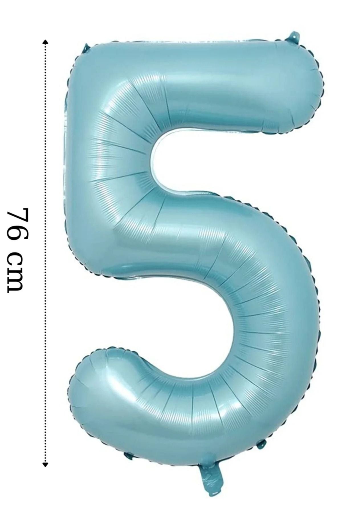 Folyo Balon 5 Rakamı Helyum Balon Mavi Renk