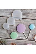 Cakepops Üçlü Daire Lolipop Şekerleme Çikolata & Pasta Silikon Kalıbı