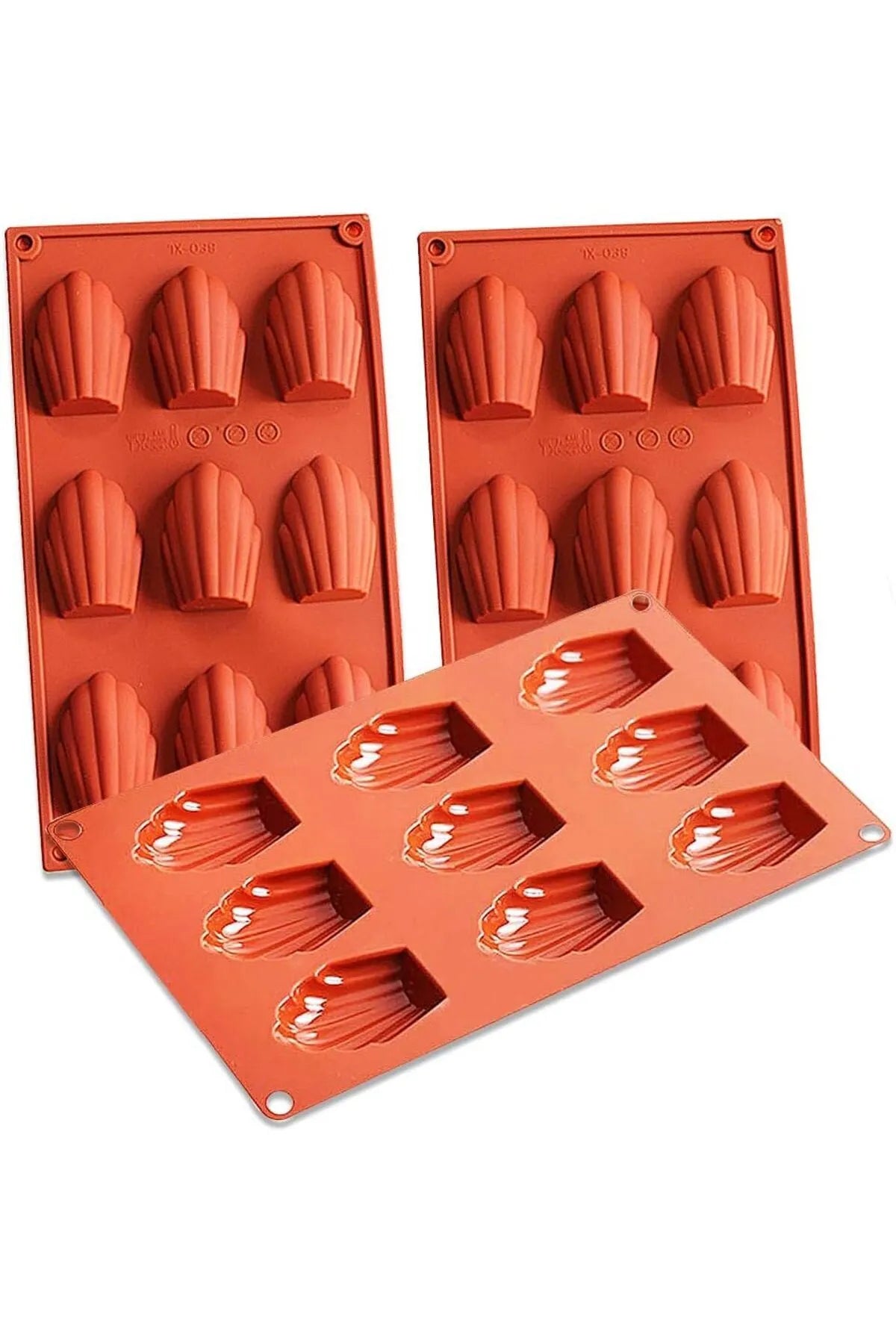 Silikon Madlen Desenli Kurabiye Çikolata Kalıbı