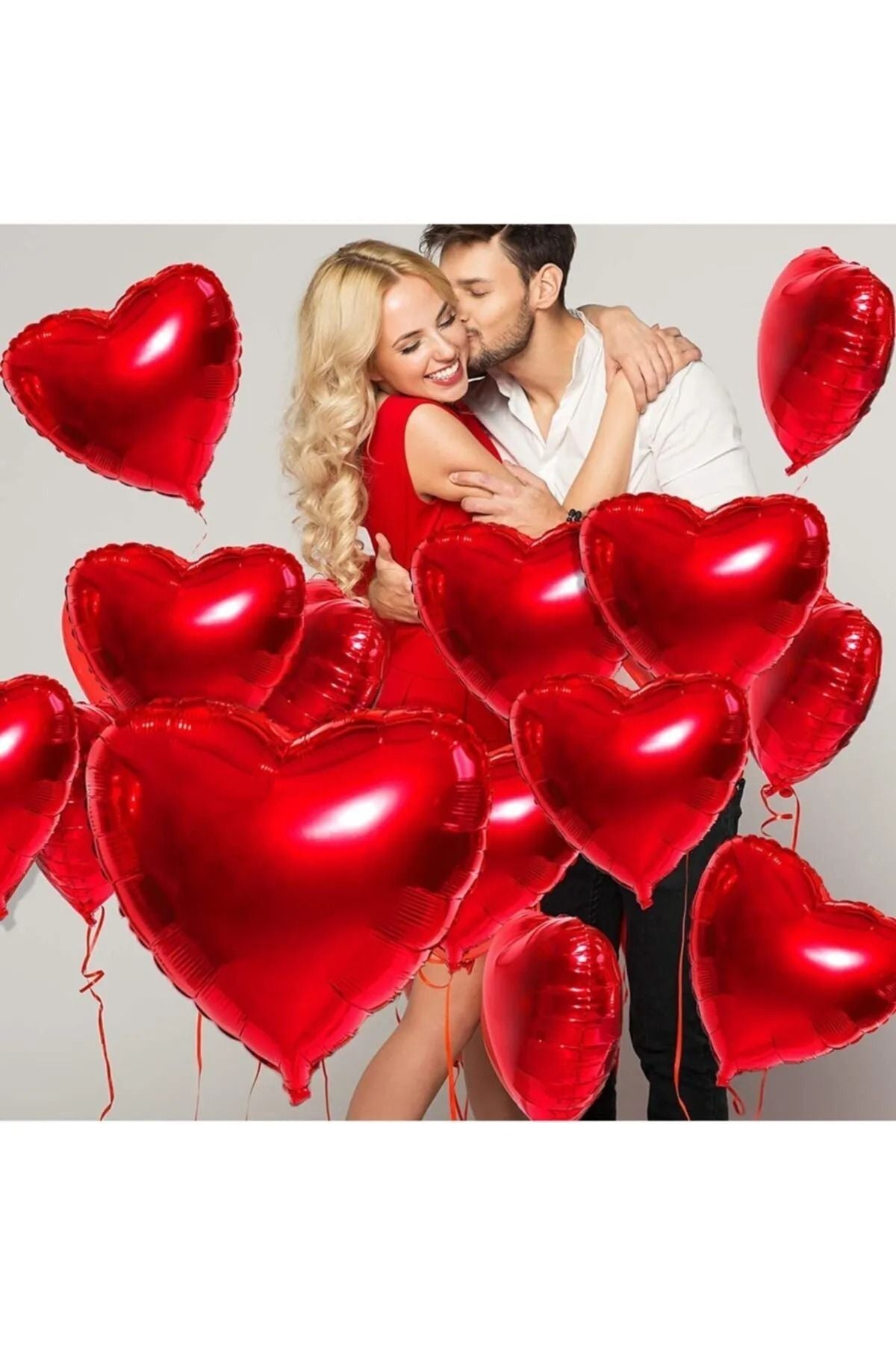 Kalp Mum, Love Ve Kalp Balon, Gül Yaprağı ,Tealight Mum Süsleme, Sevgililer Günü Seti