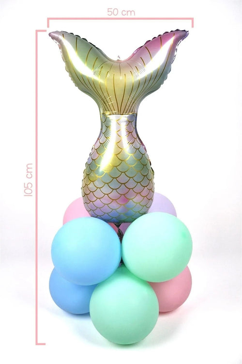 Deniz Kızı Kuyruğu Doğum Günü Balon Set