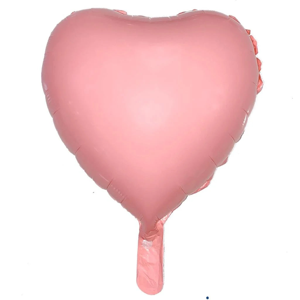Pembe Kalp Folyo Balon 18 inc