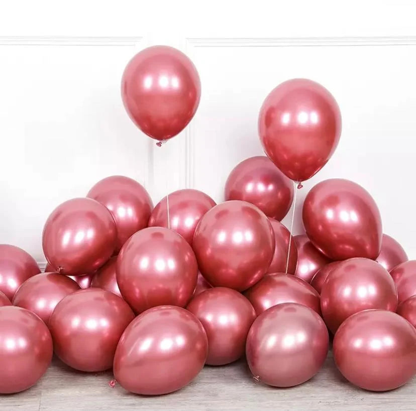 Fuşya Krom Balon 5 Adet