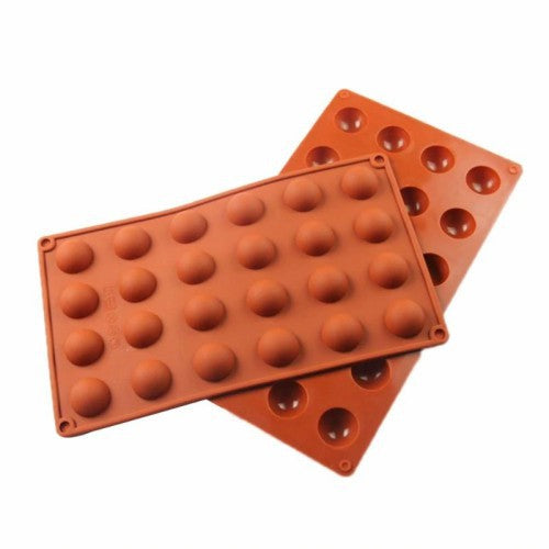 Silikon Mini Yarım Küre Çikolata Kek Kalıbı 24'lü