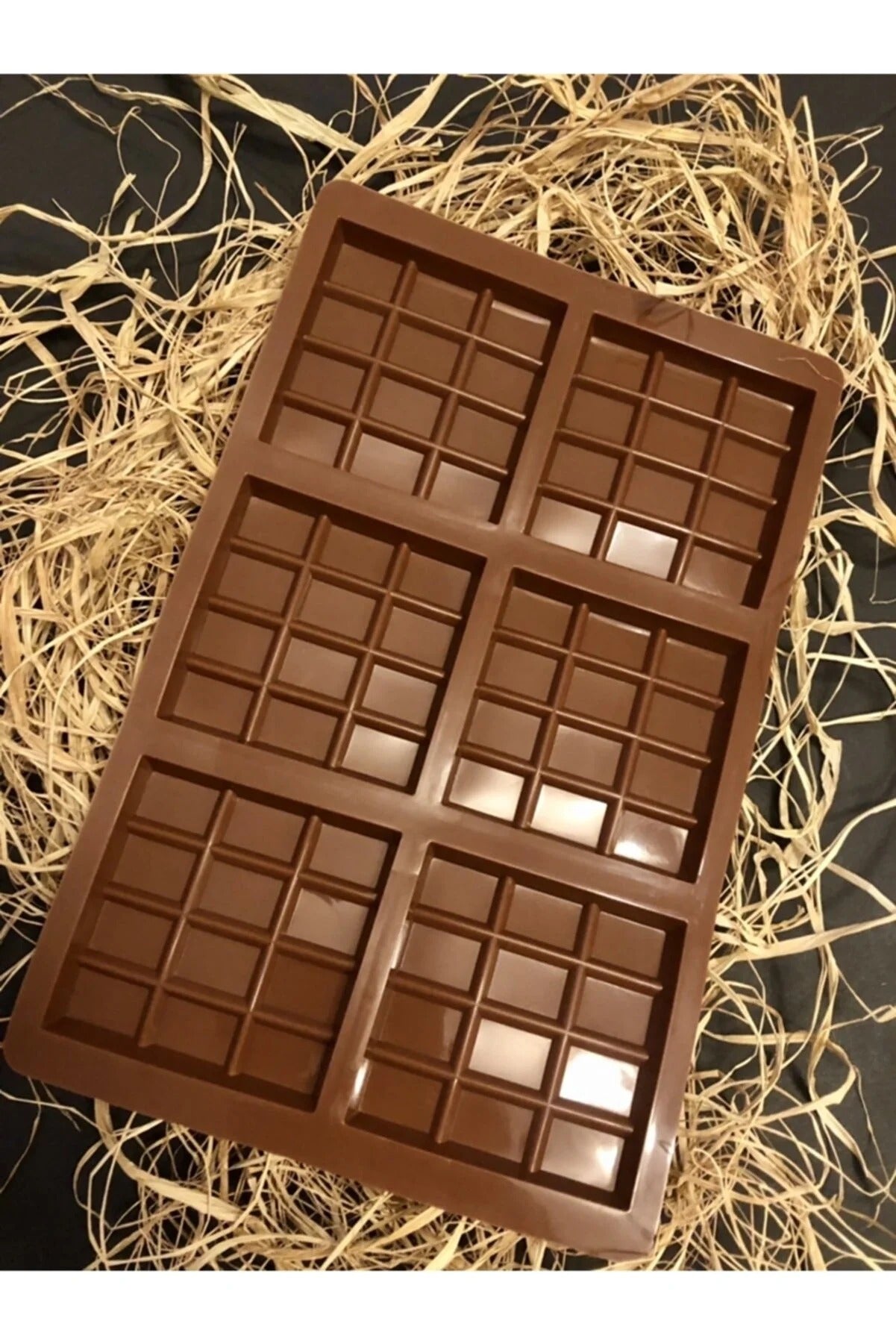 Silikon Büyük Tablet  Desenli Kek Sabun Çikolata Kalıbı