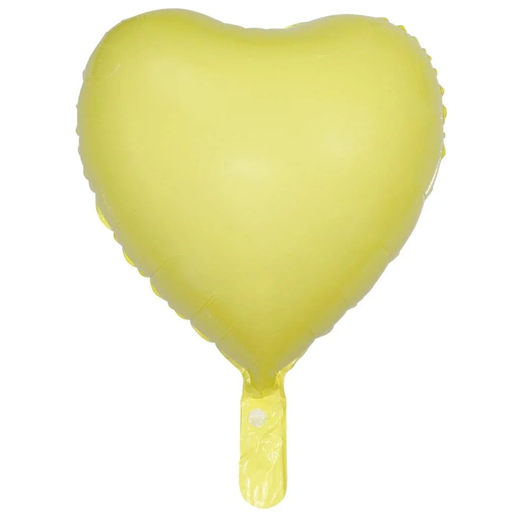 Sarı Kalp Folyo Balon 18 inc