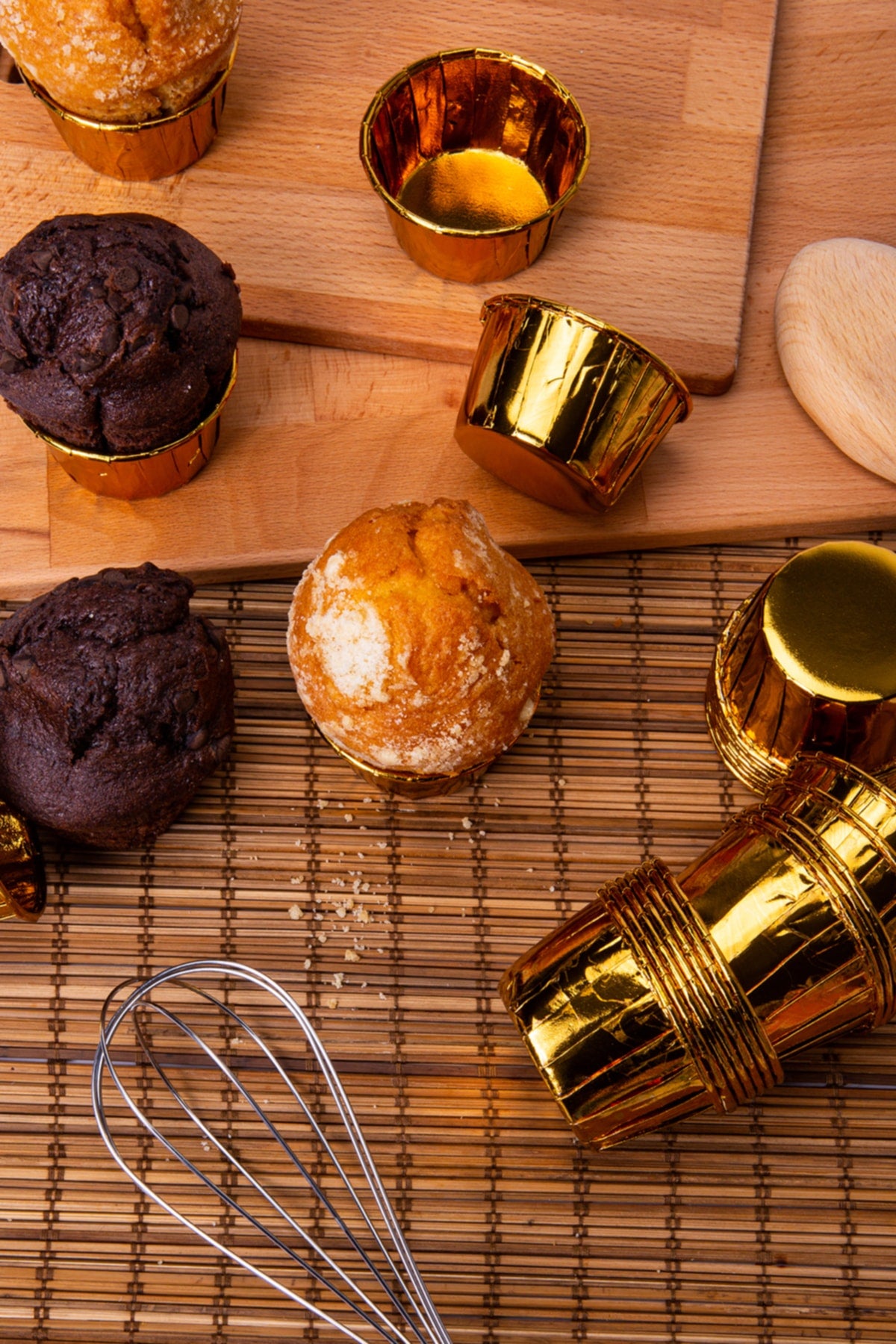 Muffin Cupcake Kalıbı İçi Gold Renk 25 Adet
