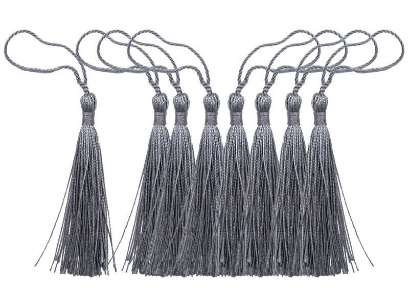 Gümüş Püskül Ipeksi El Yapımı Yumuşak El Işi Mini Püskül 50 Adet