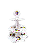 Unicorn Kek Standı Unicorn Karton CupCake Standı 3 Katlı Piramit Kurabiye Kulesi