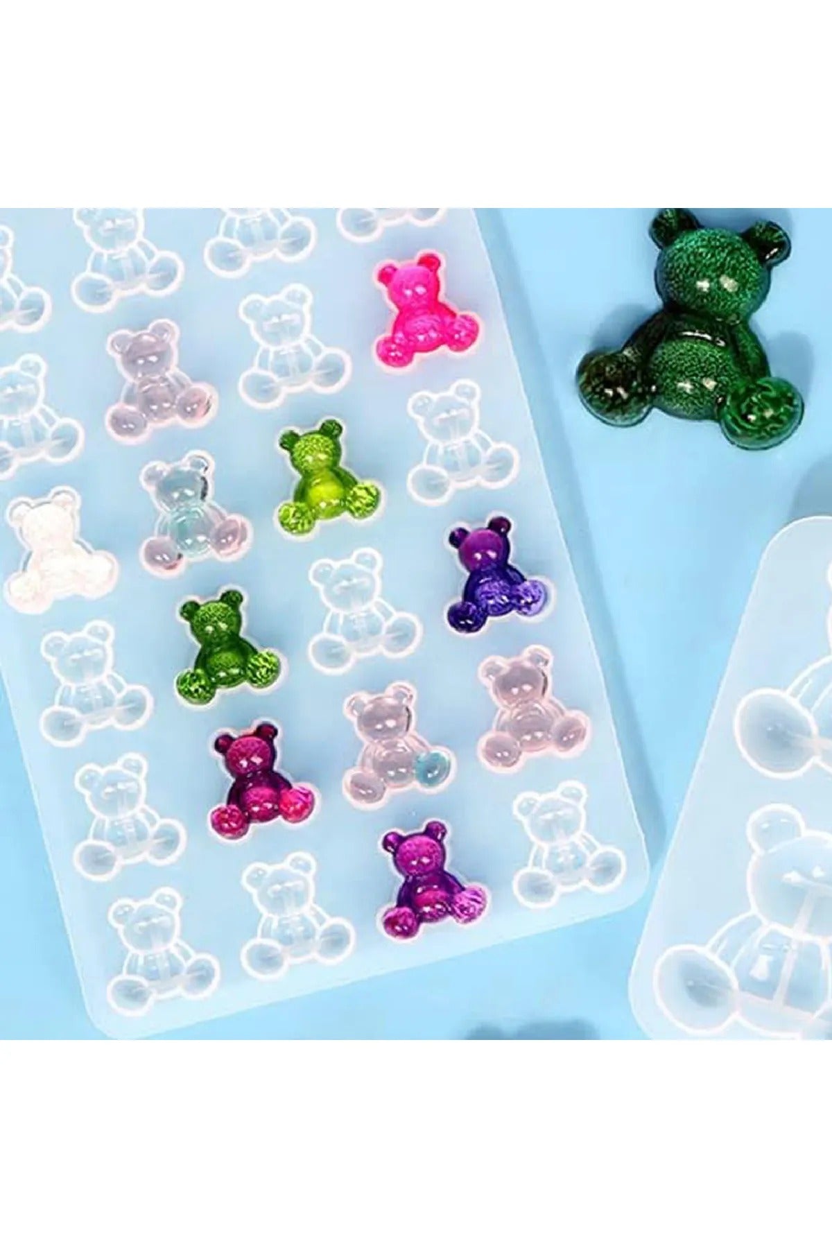 Epoksi Silikon Çoklu Haribo Ayıcık Kalıbı