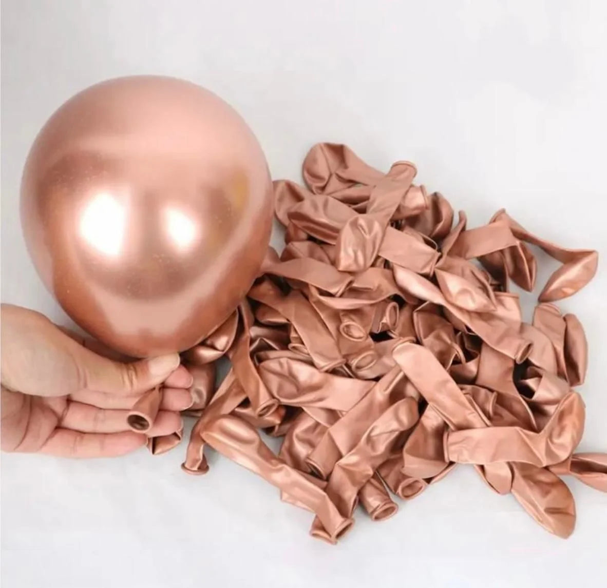 Rosegold Krom Balon 100 Adet 5 inç