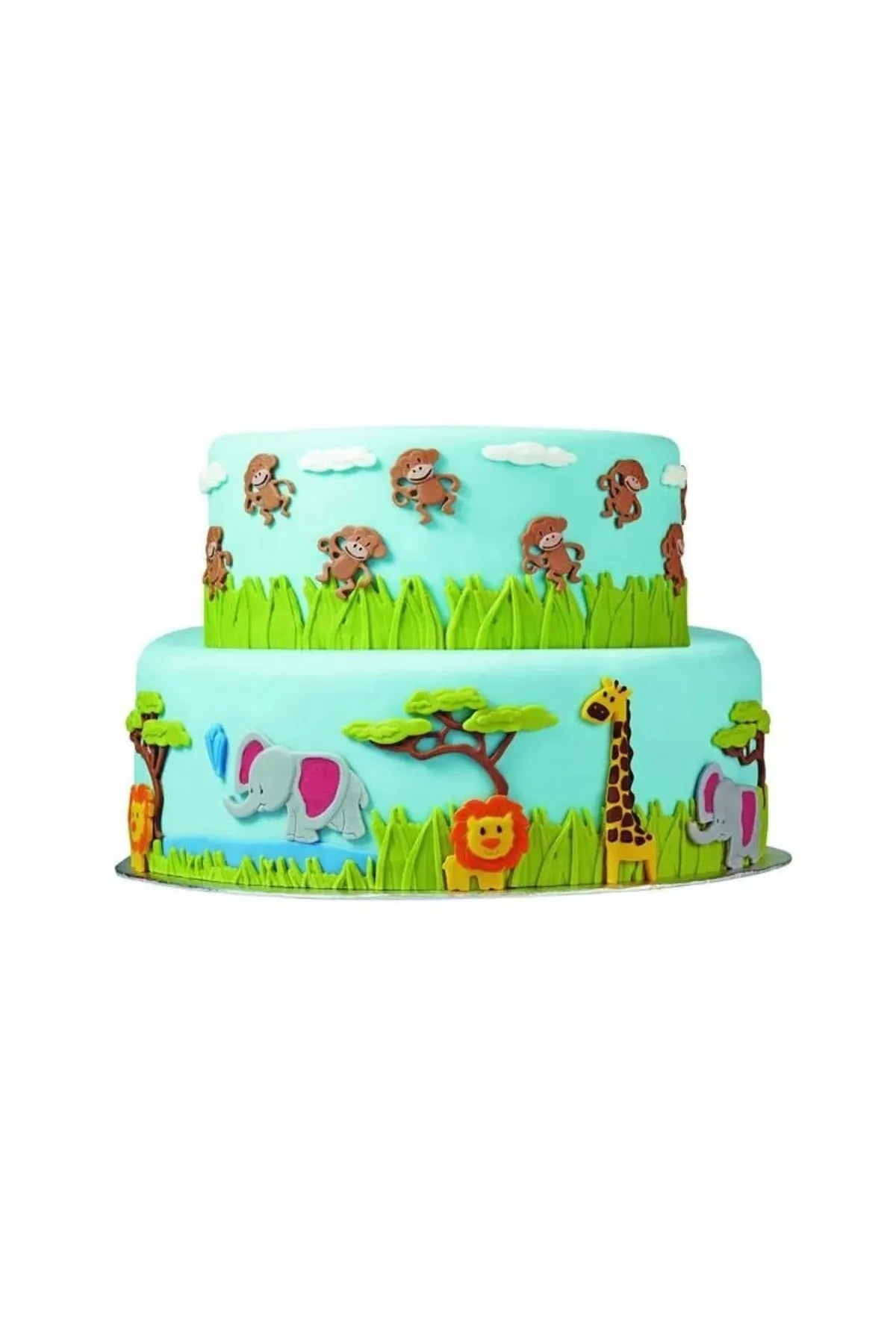 Silikon Safari Temalı Cupcake Çikolata Kek Kalıbı