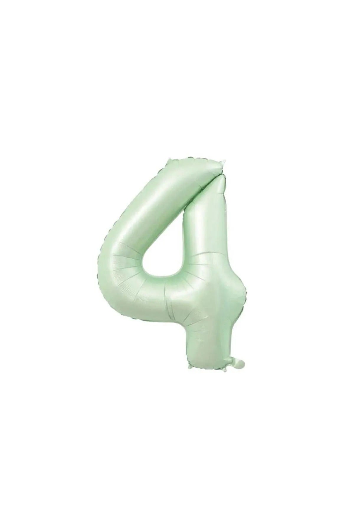 Folyo Balon 4 Rakamı Helyum Balon 76cm Retro Yeşil Renk