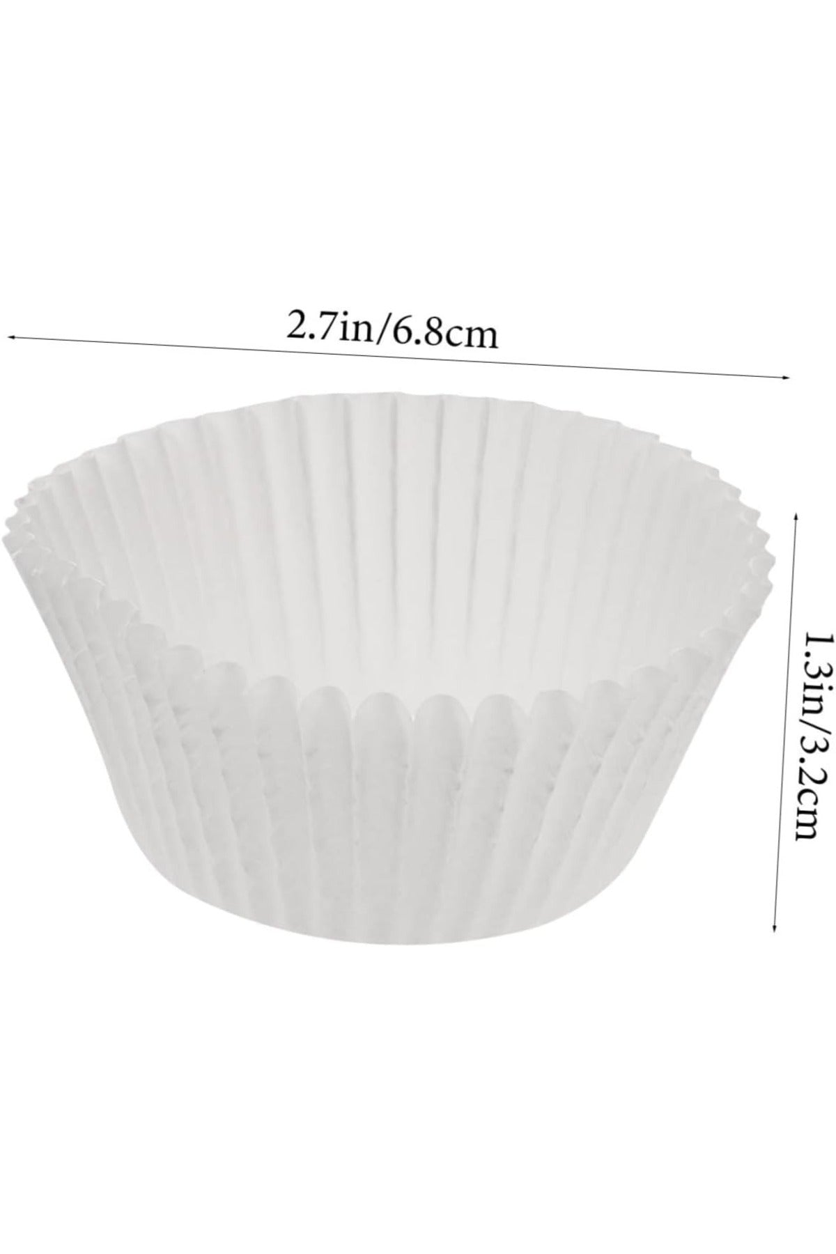 Muffin Cupcake Mini Kek Kalıbı Kapsülü Beyaz Renk 100 Adet