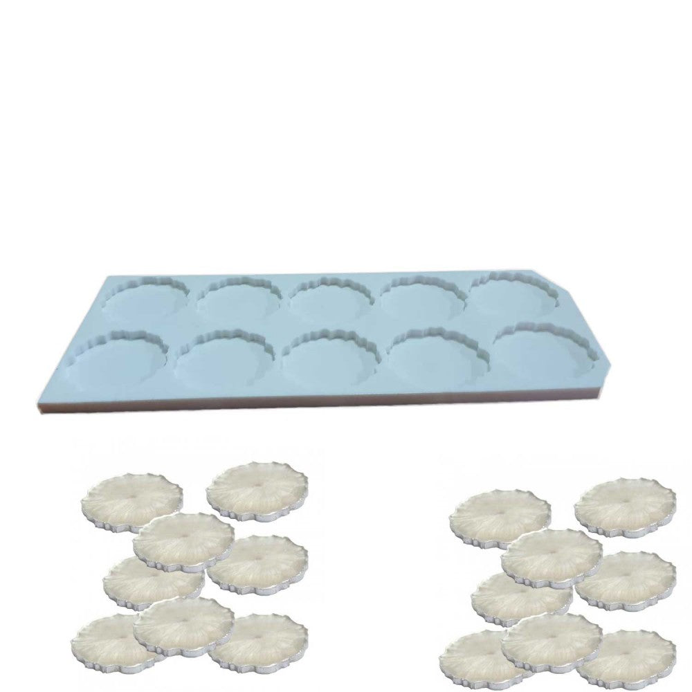 Epoksi Silikon Kalıp Tırtıklı Kenar Magnet Kalıbı (4.8 CM 10 lu)