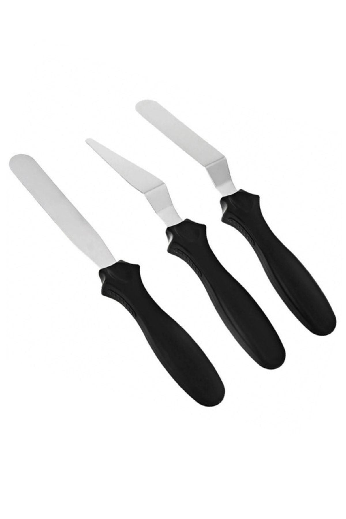Pasta Sıvama Bıçağı Sıvama Paleti Takımı Spatula Seti 3'lü