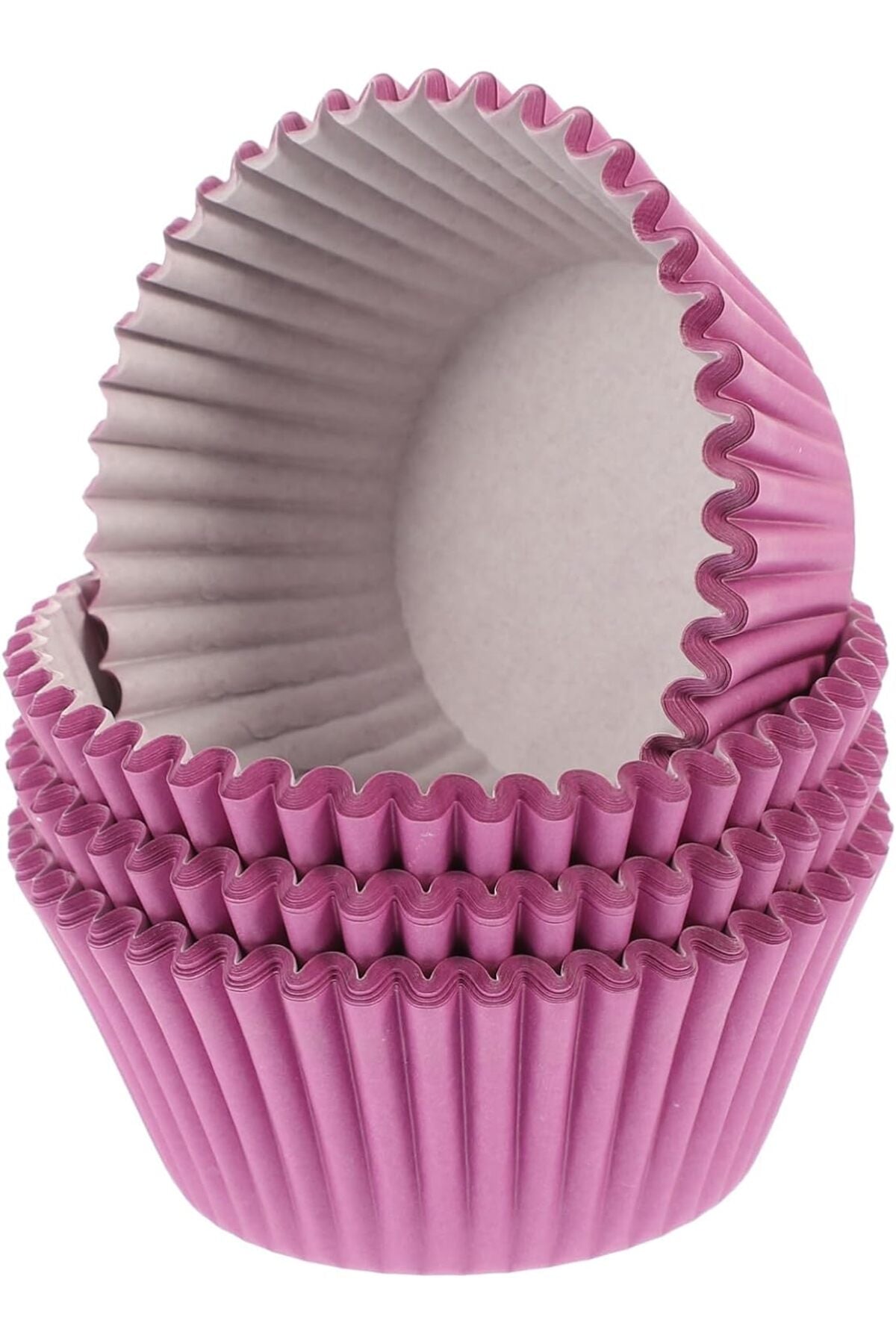 Muffin Cupcake Kek Kalıbı Kapsülü Özel Pet Kapsül 25 Adet Pembe Renk