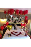 Evlilik Teklifi Sevgililer Günü Love Gümüş Folyo Balon Dev Set