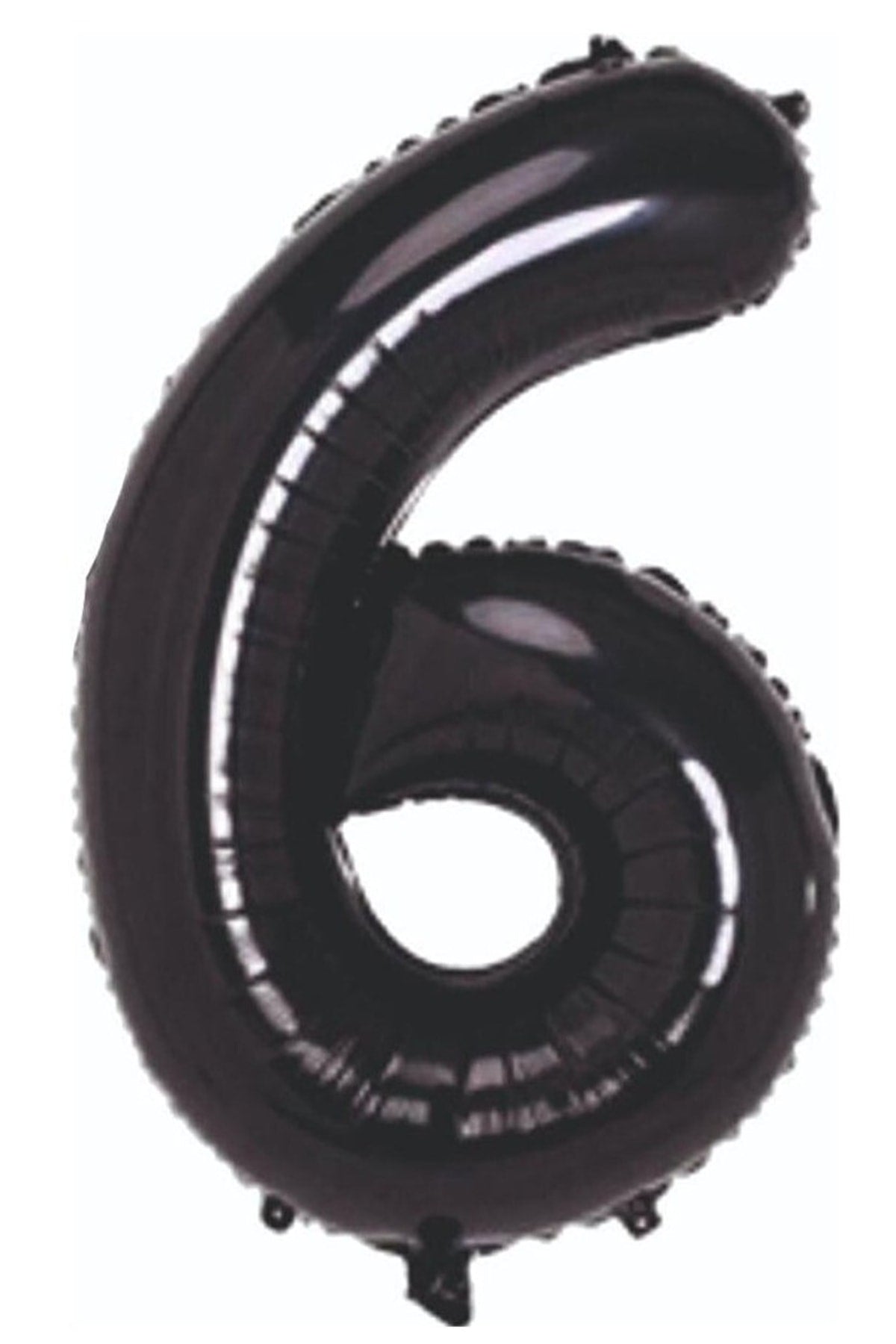 Folyo Balon 6 Rakamı Helyum Balon 100 Cm Siyah Renk
