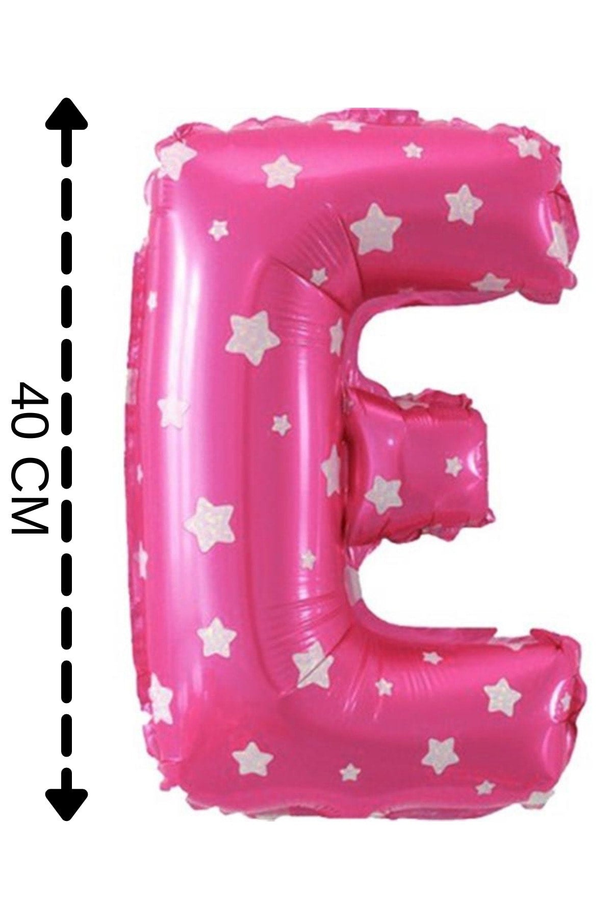 Folyo Balon E Harfi Helyum Balon 40 Cm Pembe Renk