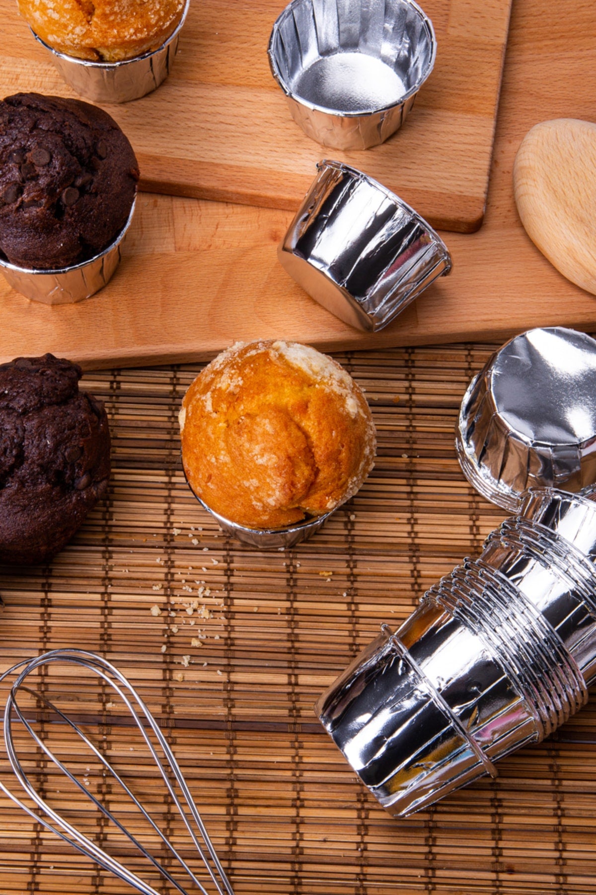 Muffin Cupcake Kalıbı İçi Gold Gümüş Renk 25 Adet