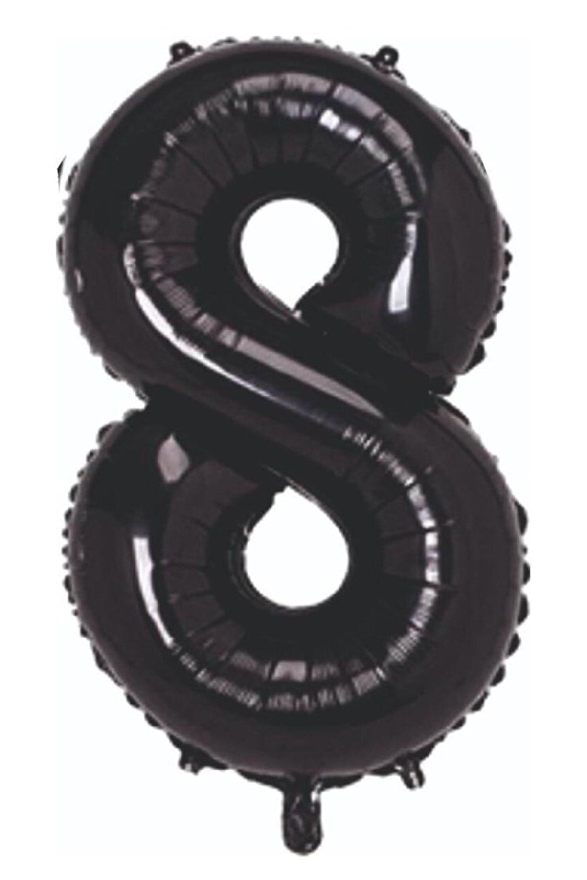 Folyo Balon 8 Rakamı Helyum Balon 100 Cm Siyah Renk