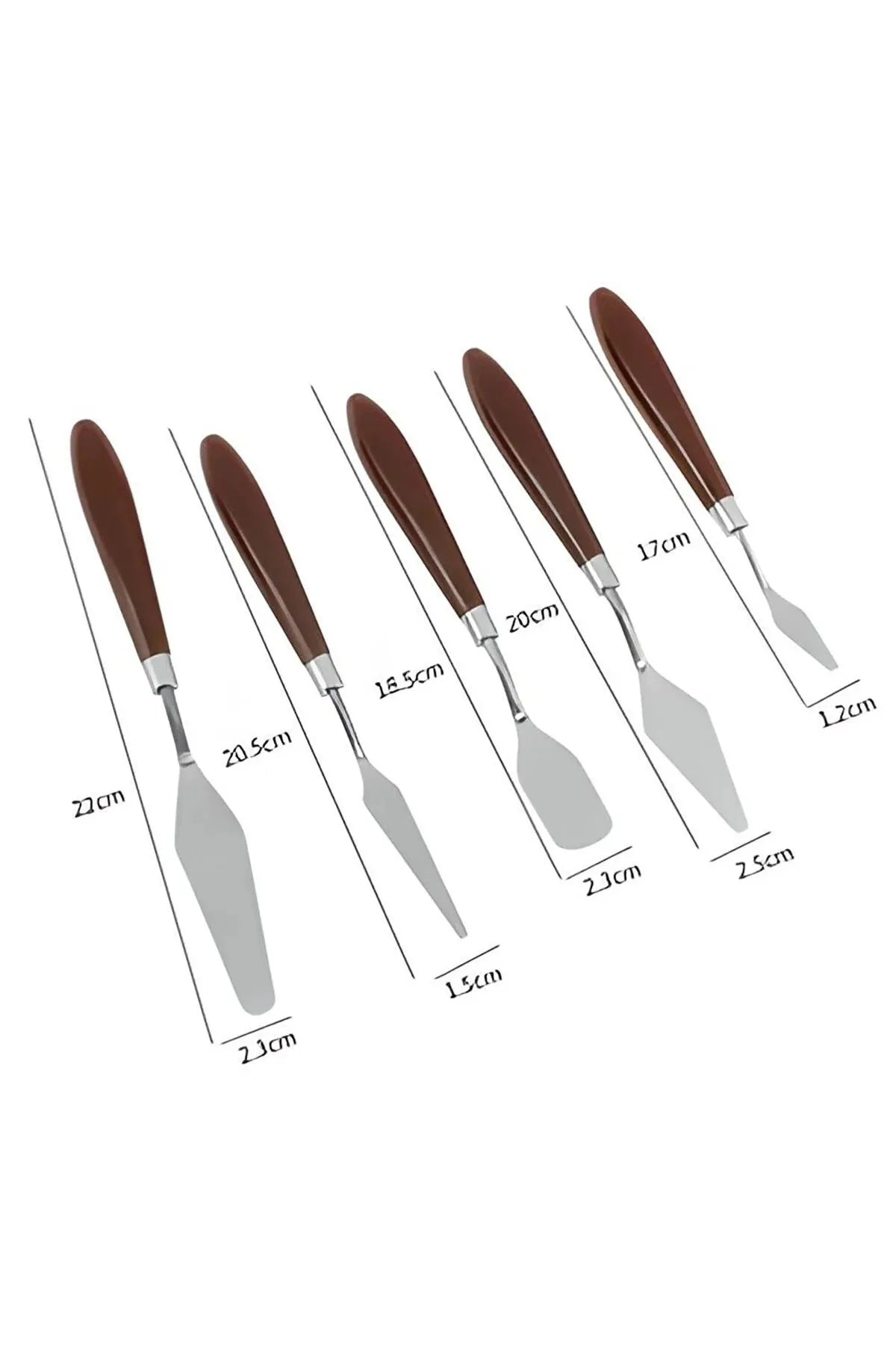 Resim Spatula Set, Metal Spatula 5'li Pasta Paleti (PAİNTİNG KNİFE)