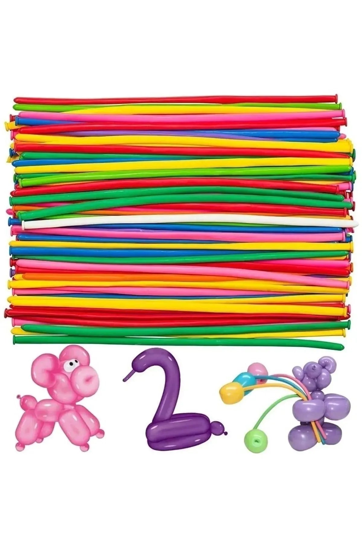 Sarı Sosis Balon 10 Adet