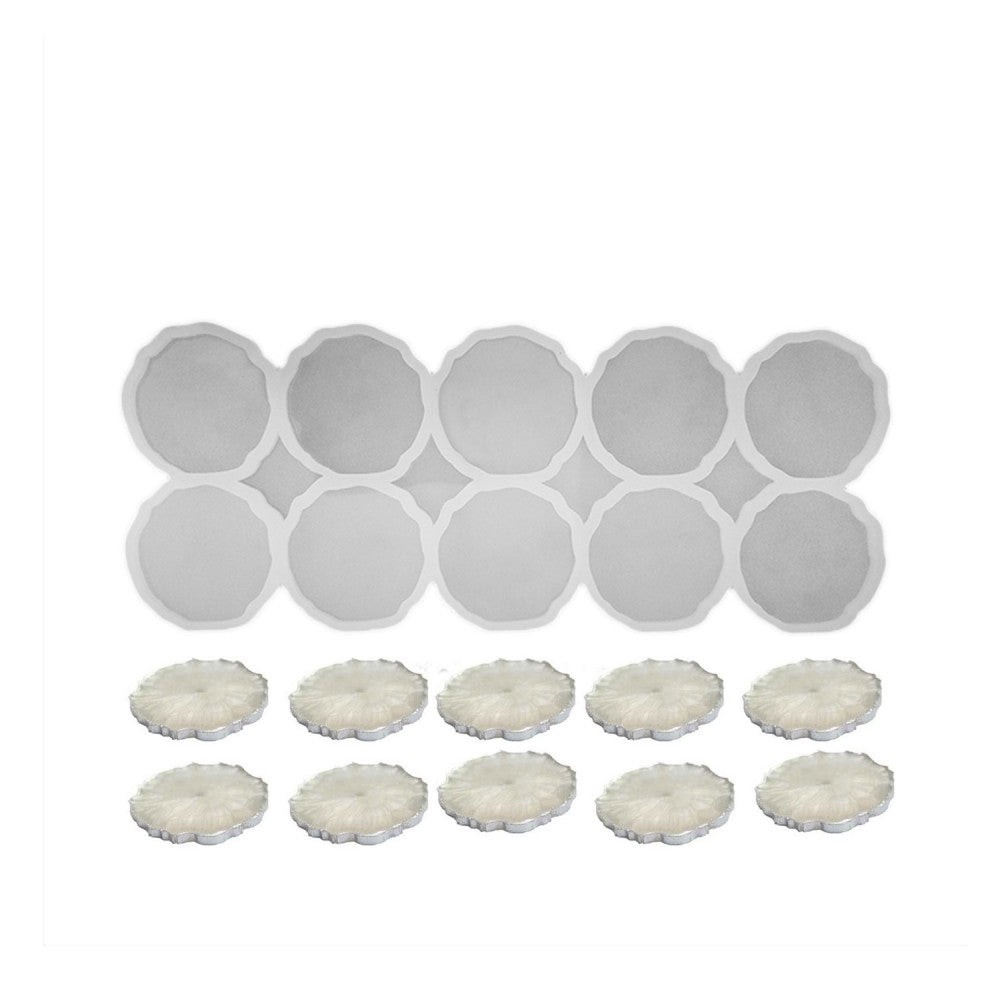 Epoksi Silikon Kalıp Tırtıklı Kenar Magnet Kalıbı (6.8 CM 10 lu)
