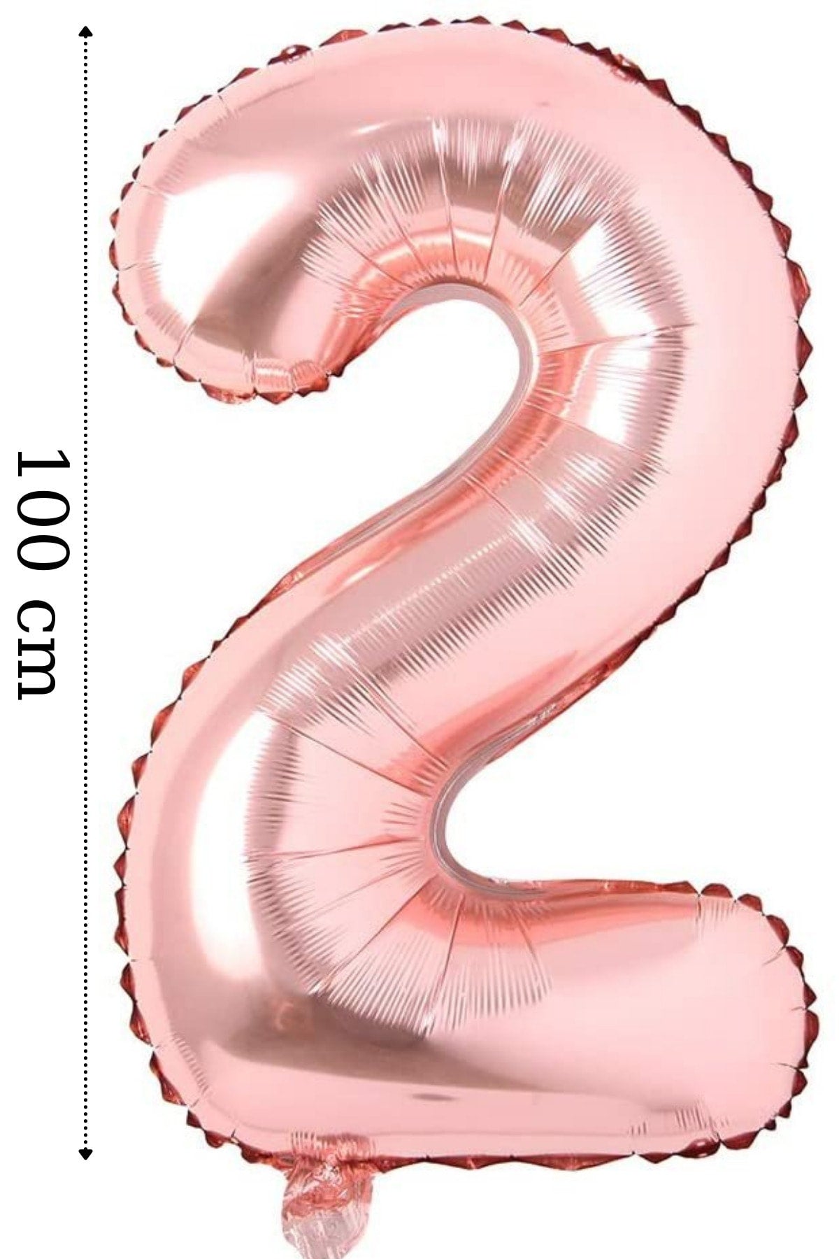 Folyo Balon 2 Rakamı Helyum Balon 100 Cm Rose Renk