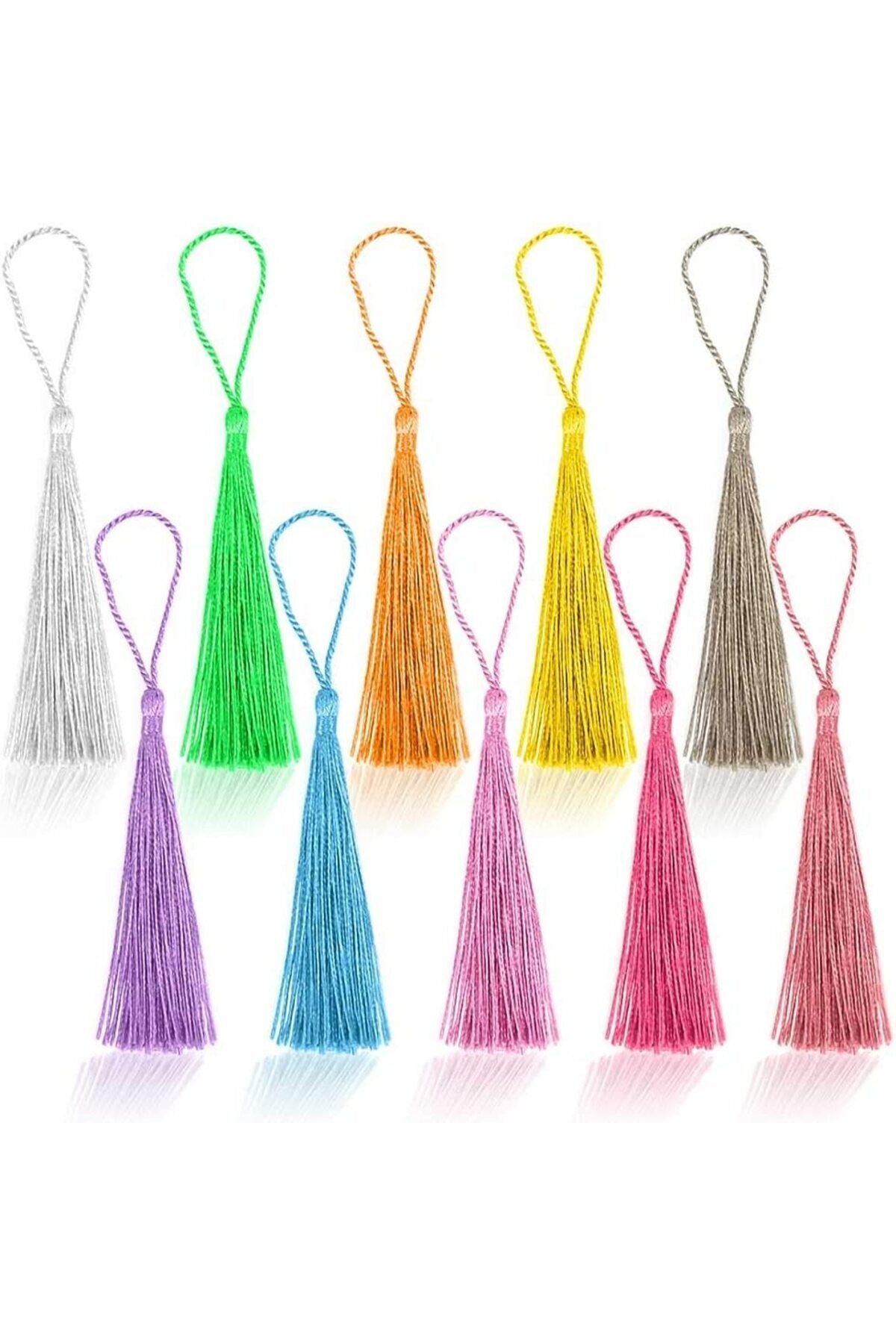 Püskül Ipeksi El Yapımı Yumuşak El Işi Mini Püsküller Kitap Ayracı Püskülleri 50 Adet