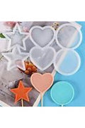 Cakepops Yıldız Kalp Daire Lolipop Şekerleme Çikolata & Pasta Silikon Kalıbı