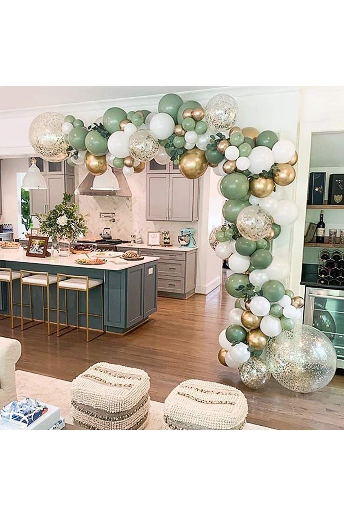 Deniz Kumu Pastel Ten Rengi Doğum Günü Ve Nişan Balon Zinciri