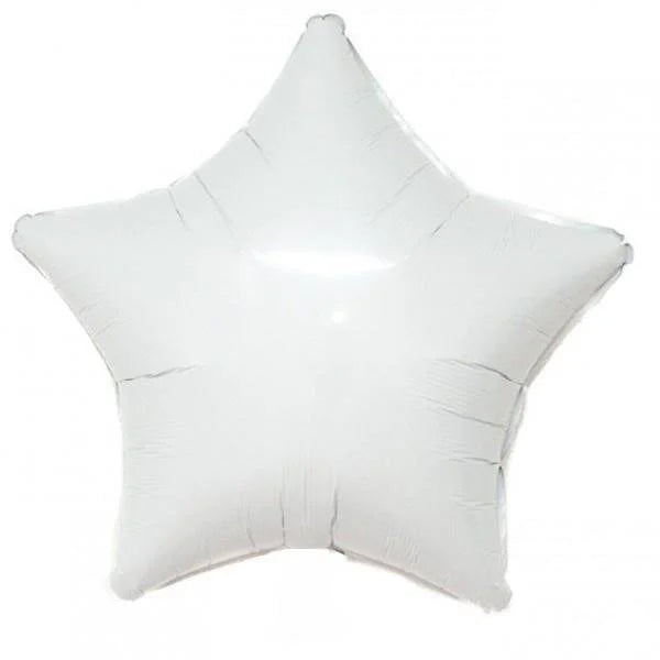 Beyaz Yıldız Folyo Balon 18 inc