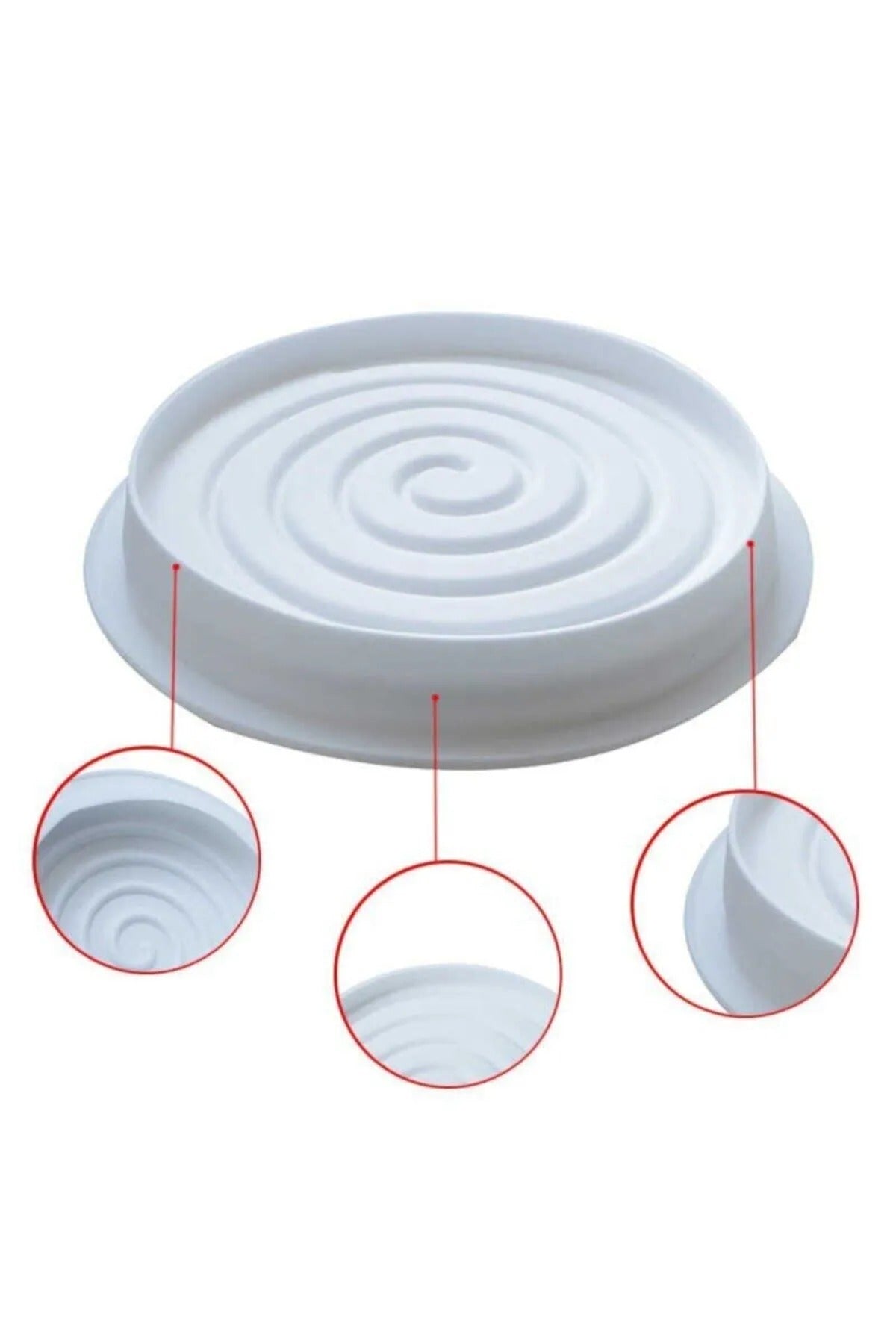 Spiral Yuvarlak Silikon Çikolata Kek Kalıbı
