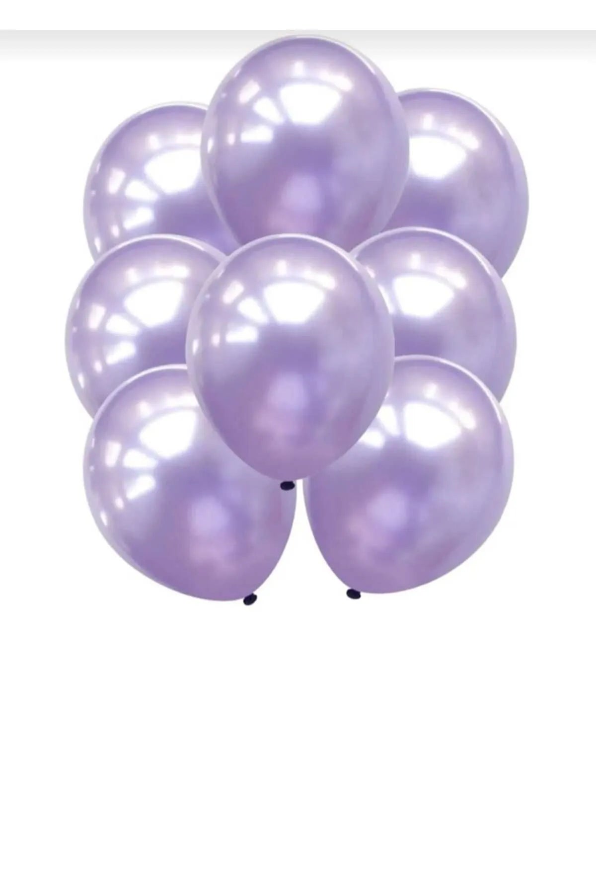 Lila Metalik Balon 10 Adet