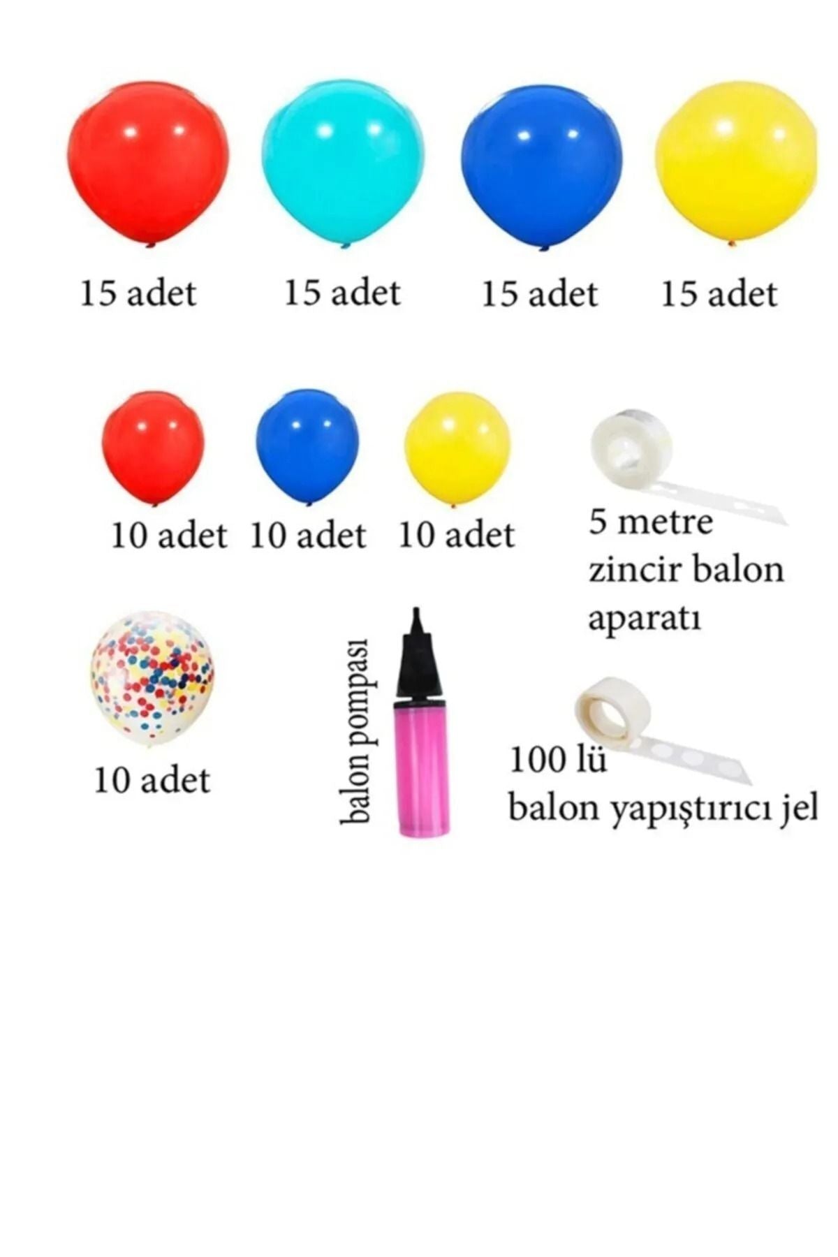 Sirk Temalı Doğum Günü Balon Zincir