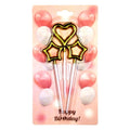 Kalp Yıldız Mum Gold