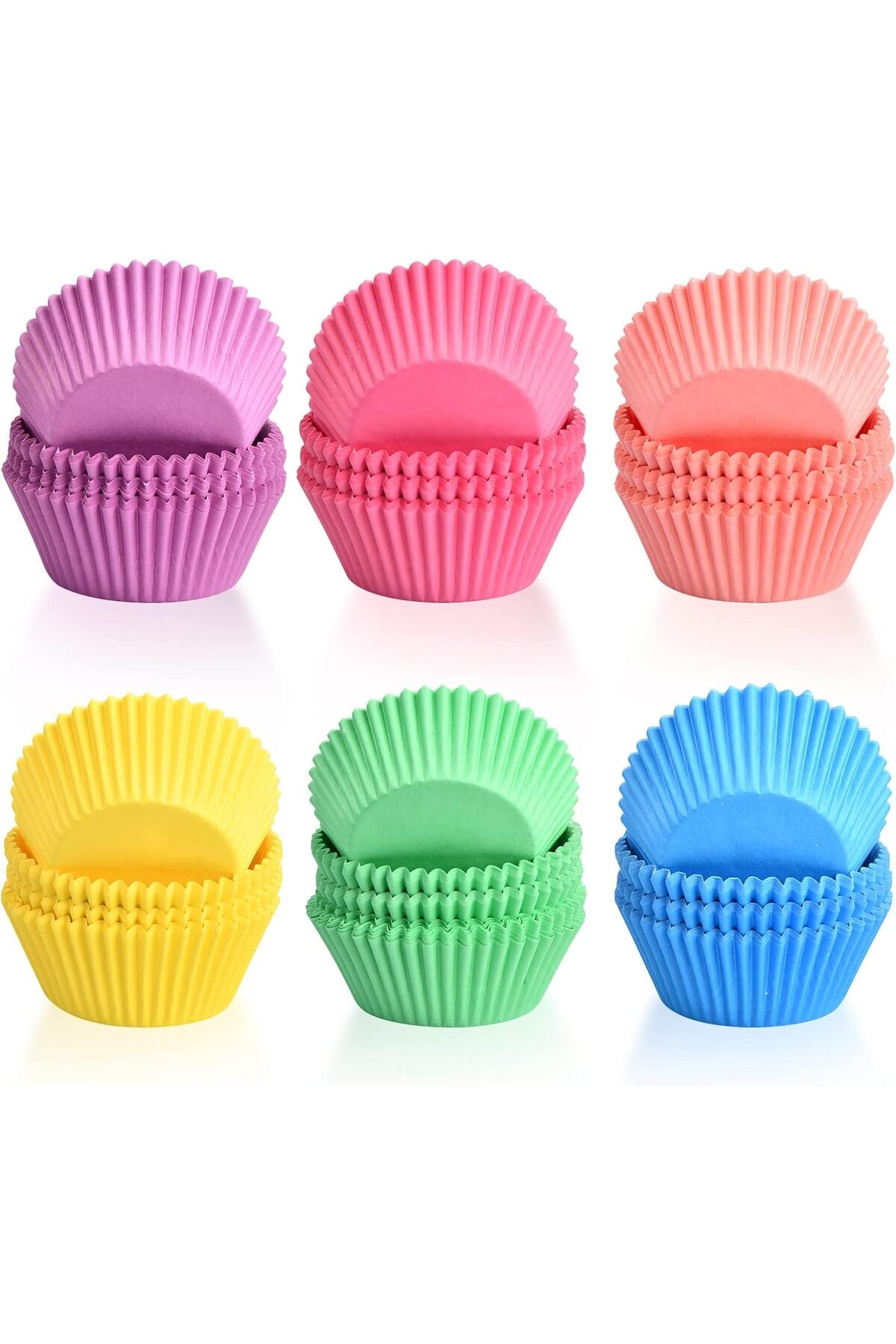 Muffin Cupcake Kek Kalıbı Kapsülü Özel Pet Kapsül 25 Adet Pembe Renk