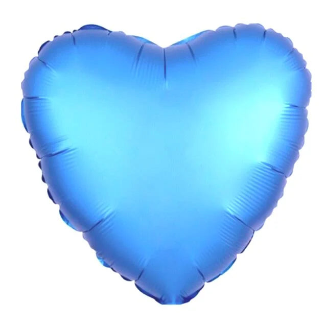 Mavi Kalp Folyo Balon 18 inc