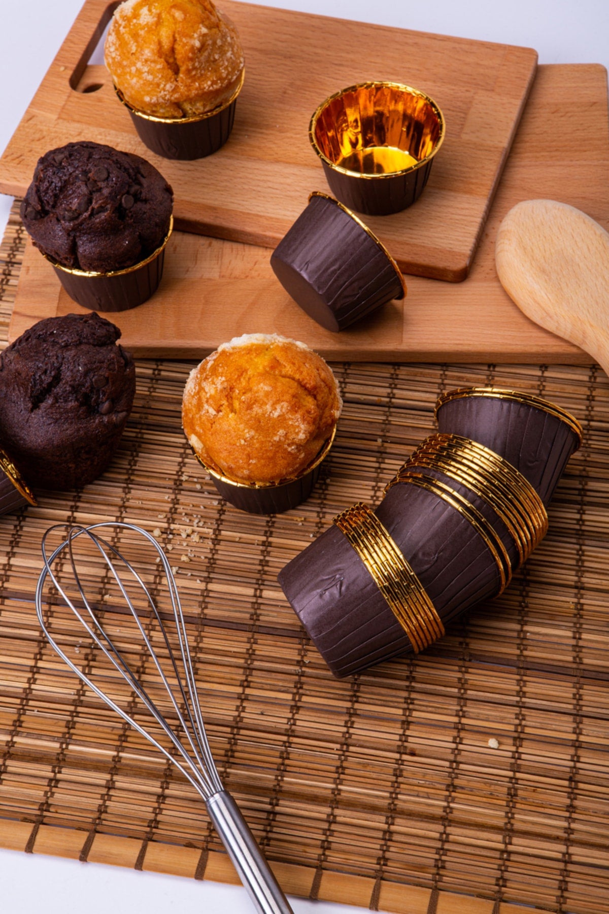 Muffin Cupcake Kalıbı İçi Gold Kahverengi Renk 25 Adet