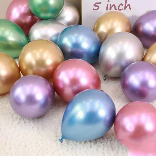 Karışık Krom Balon 5 Adet