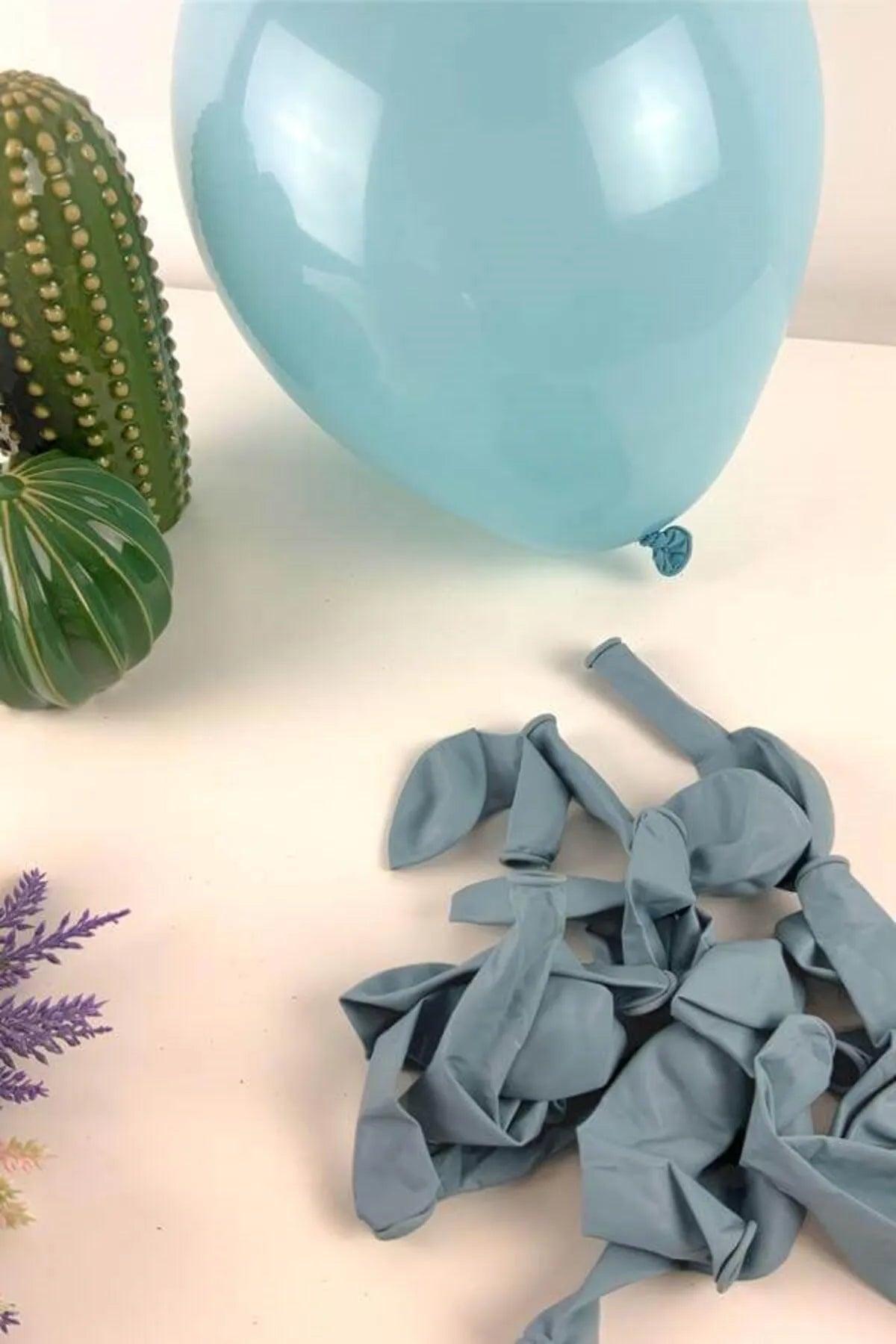 Fırtına Mavisi Retro Balon 100 Adet 5 İnç
