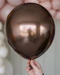 Çikolata Kahve Krom Balon 5 Adet