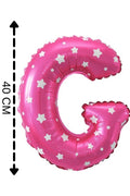 Folyo Balon G Harfi Helyum Balon 40 Cm Pembe Renk